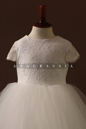 white lace communion dress