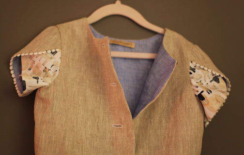 vintage girls linen dress
