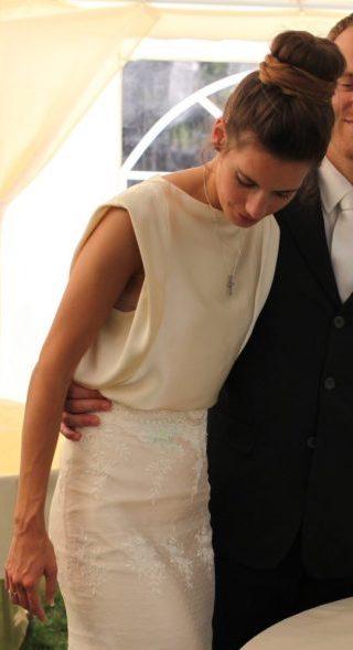 silk wedding blouse