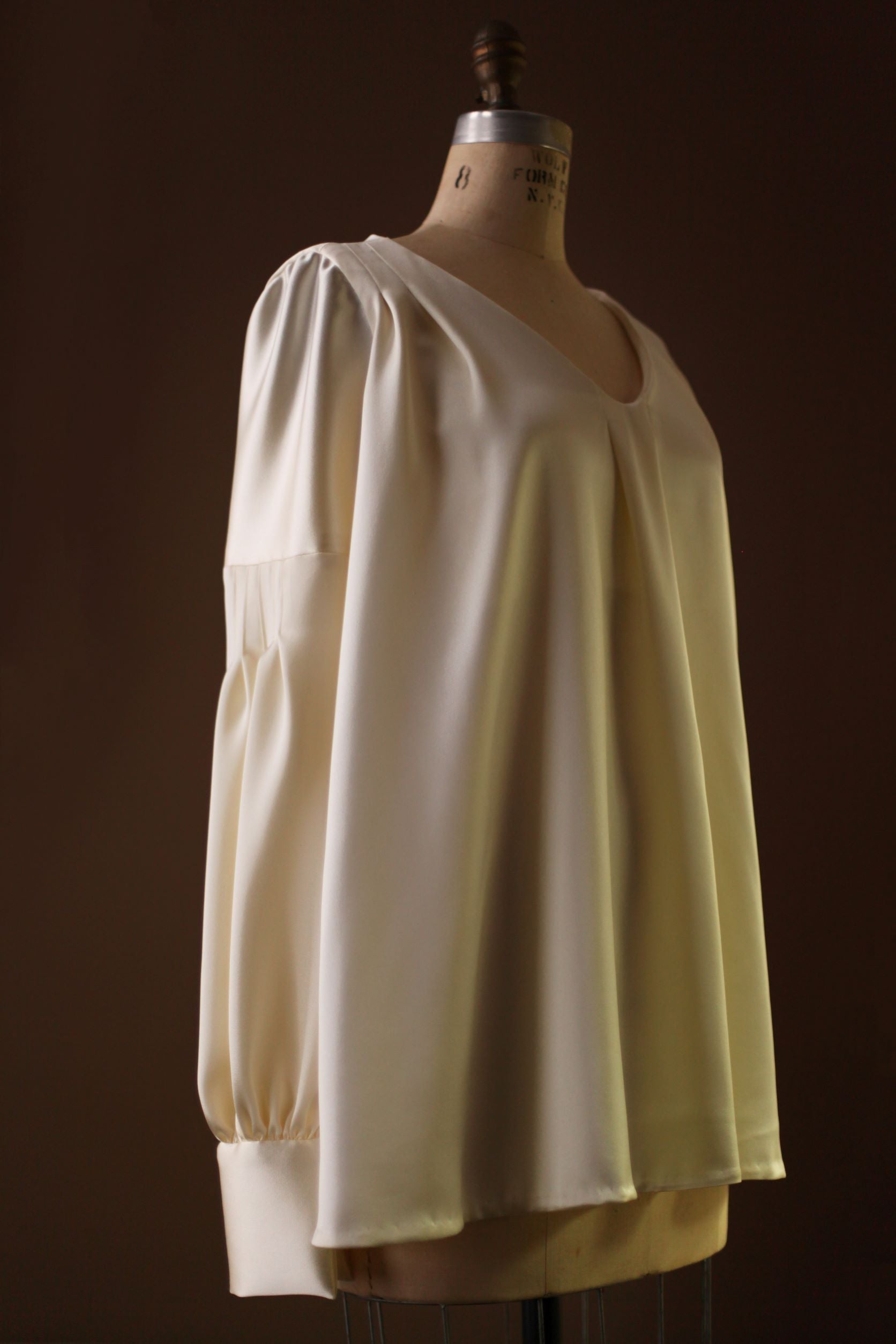 silk ivory bohemian blouse