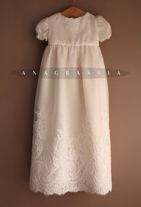 silk lace christening gown