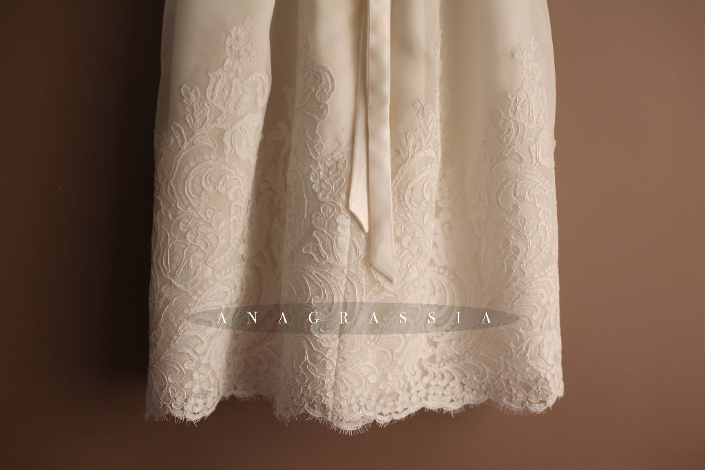 Christening silk gown