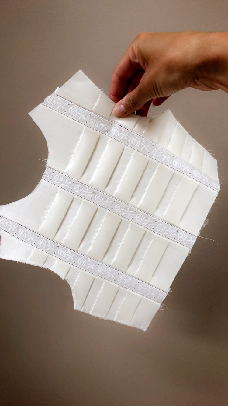 silk pleated gown