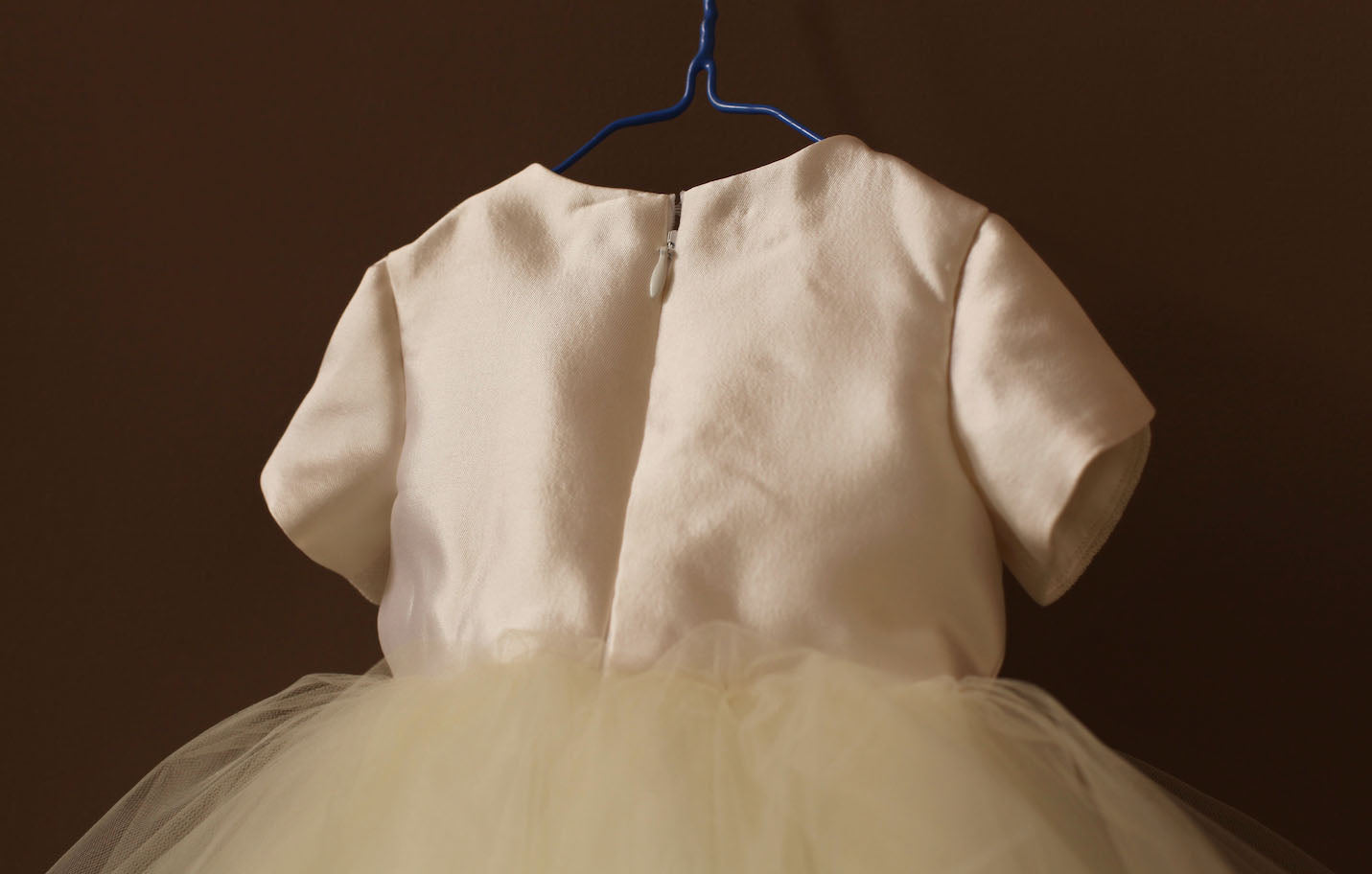 silk tulle flower girl dress