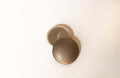 silver leather buttons