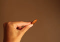 honey brown leather button