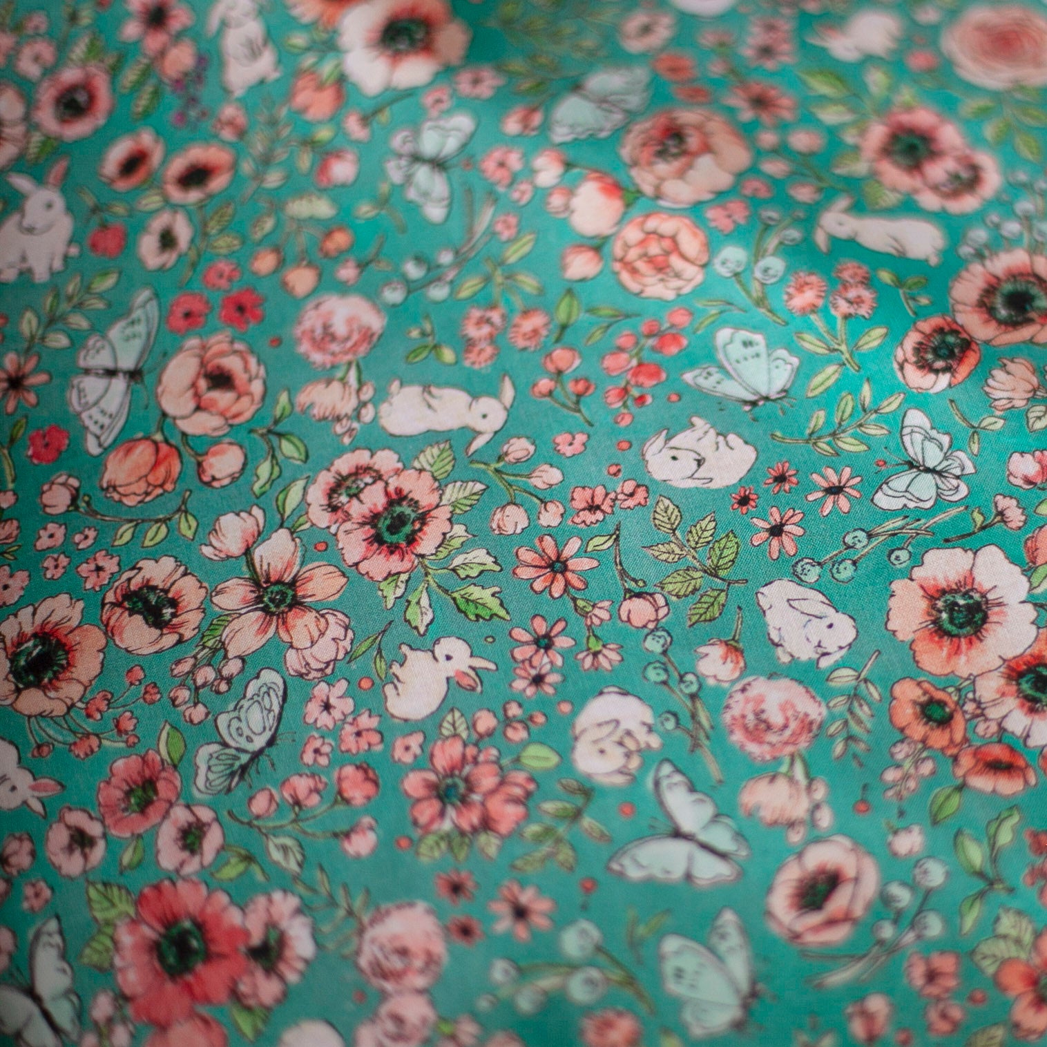 easter bunny lane fabric