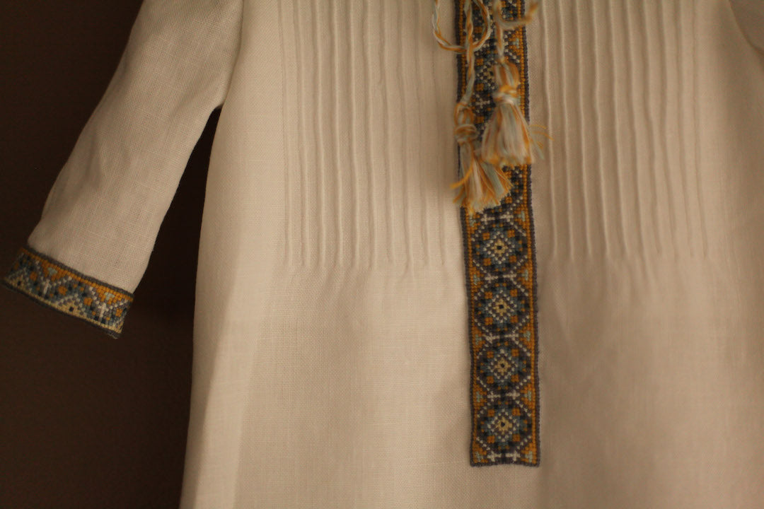 christian embroidered baptismal gown