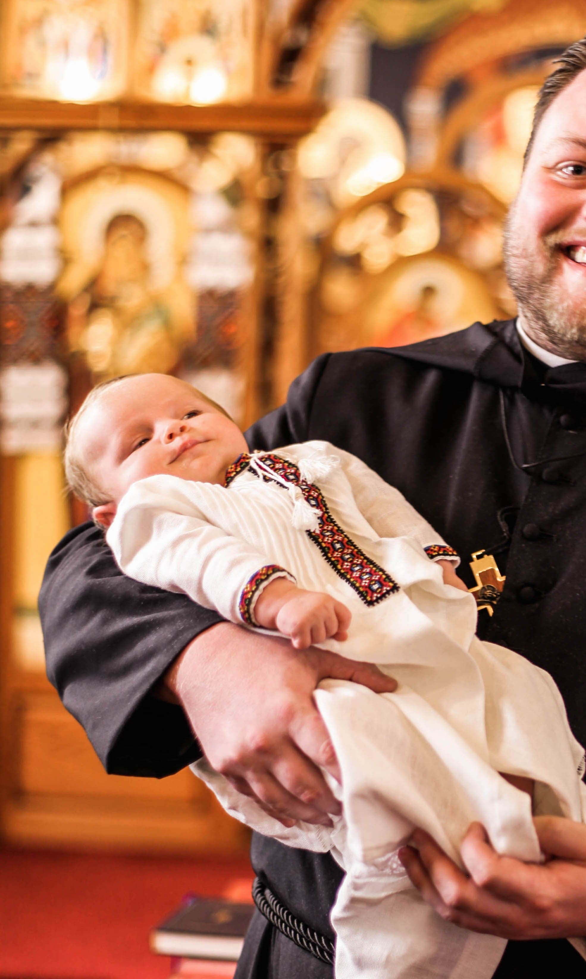 boys Ukrainian embroidered baptismal gown