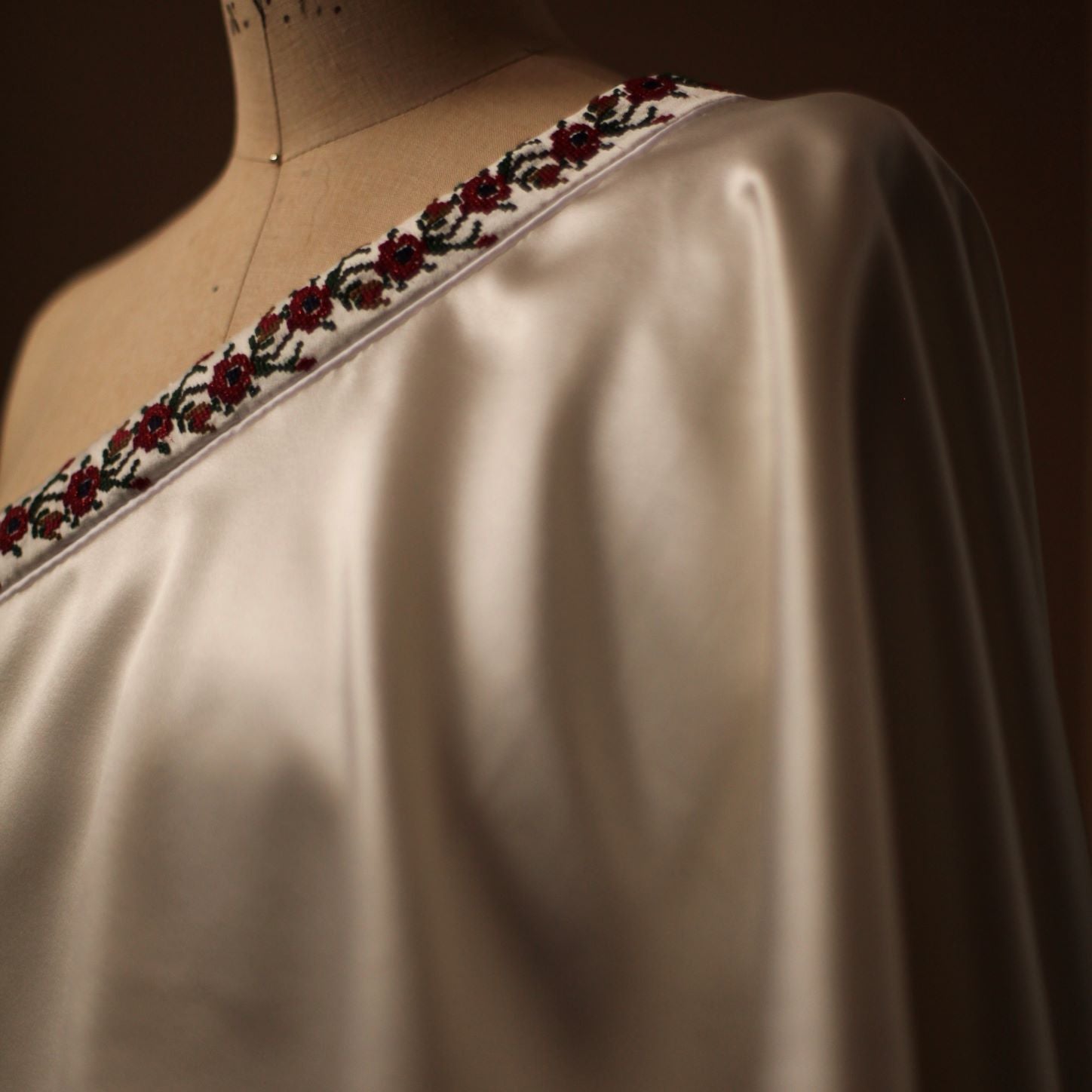 silk Ukrainian dress