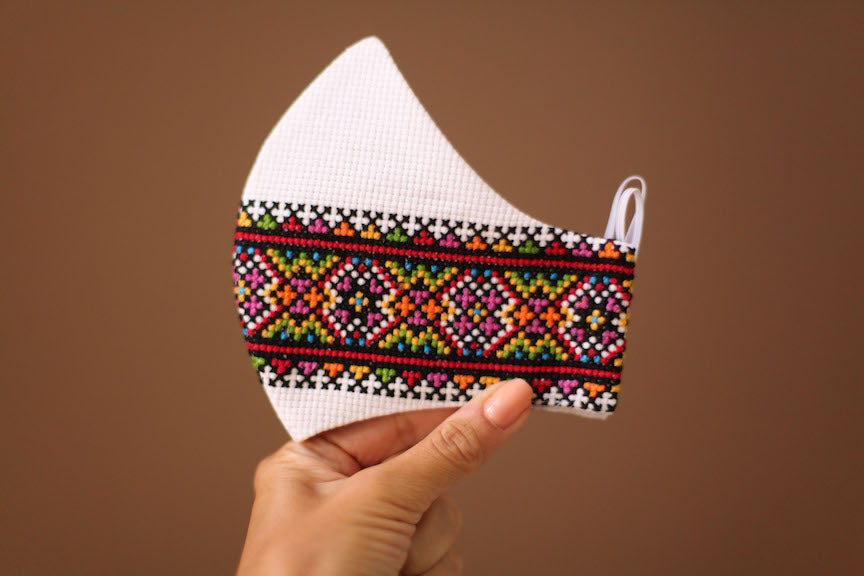 Ukrainian embroidered mask