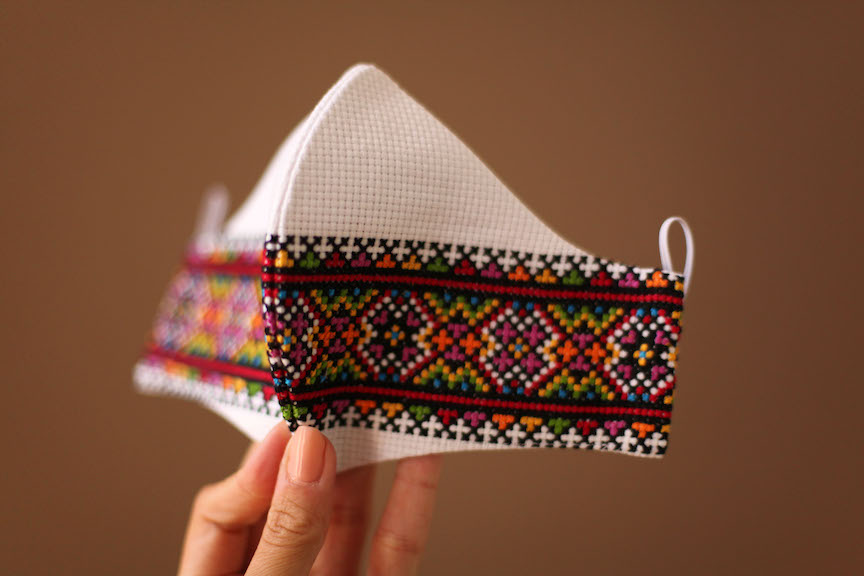 Masks with Ukrainian embroidery
