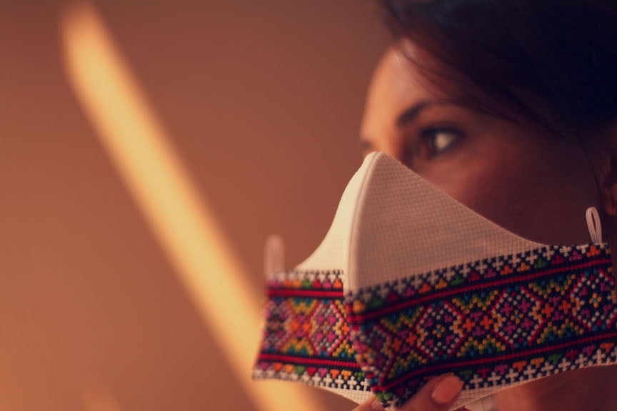 Fashion designers making face masks