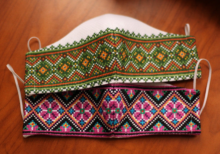 Embroidered face masks