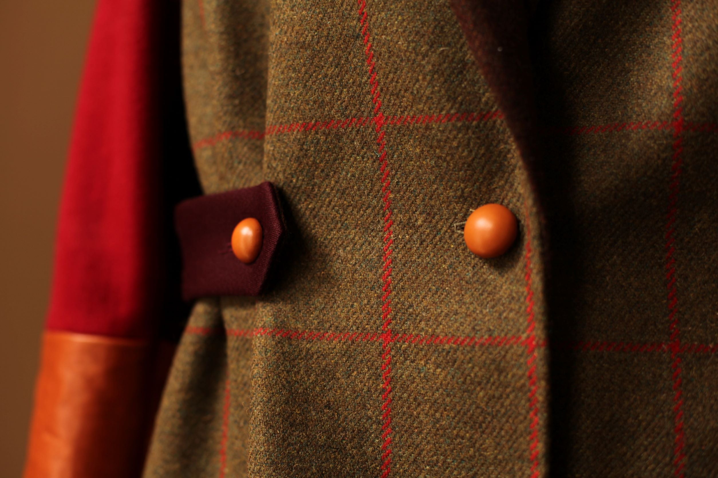 red plaid womens jacket