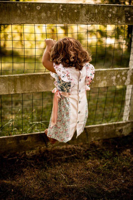 pinafore girls vintage dress