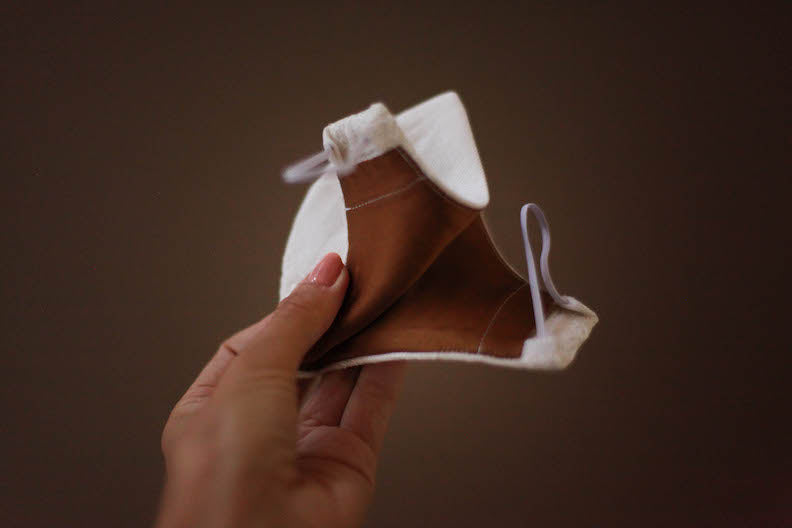 Silk lined face mask