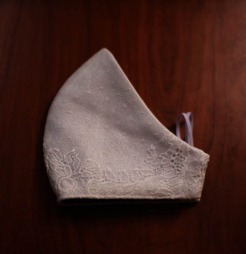 silk wedding face mask