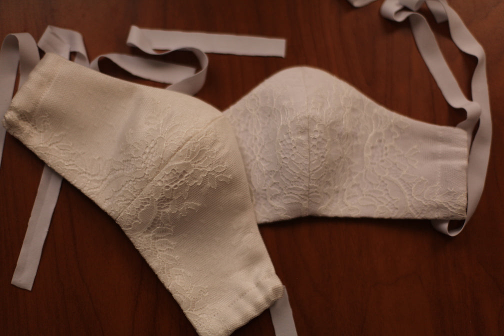 white lace communion face mask