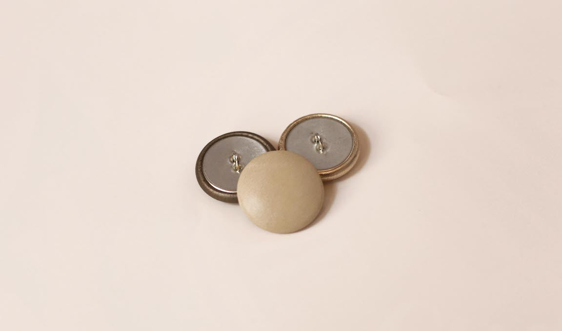 white leather buttons
