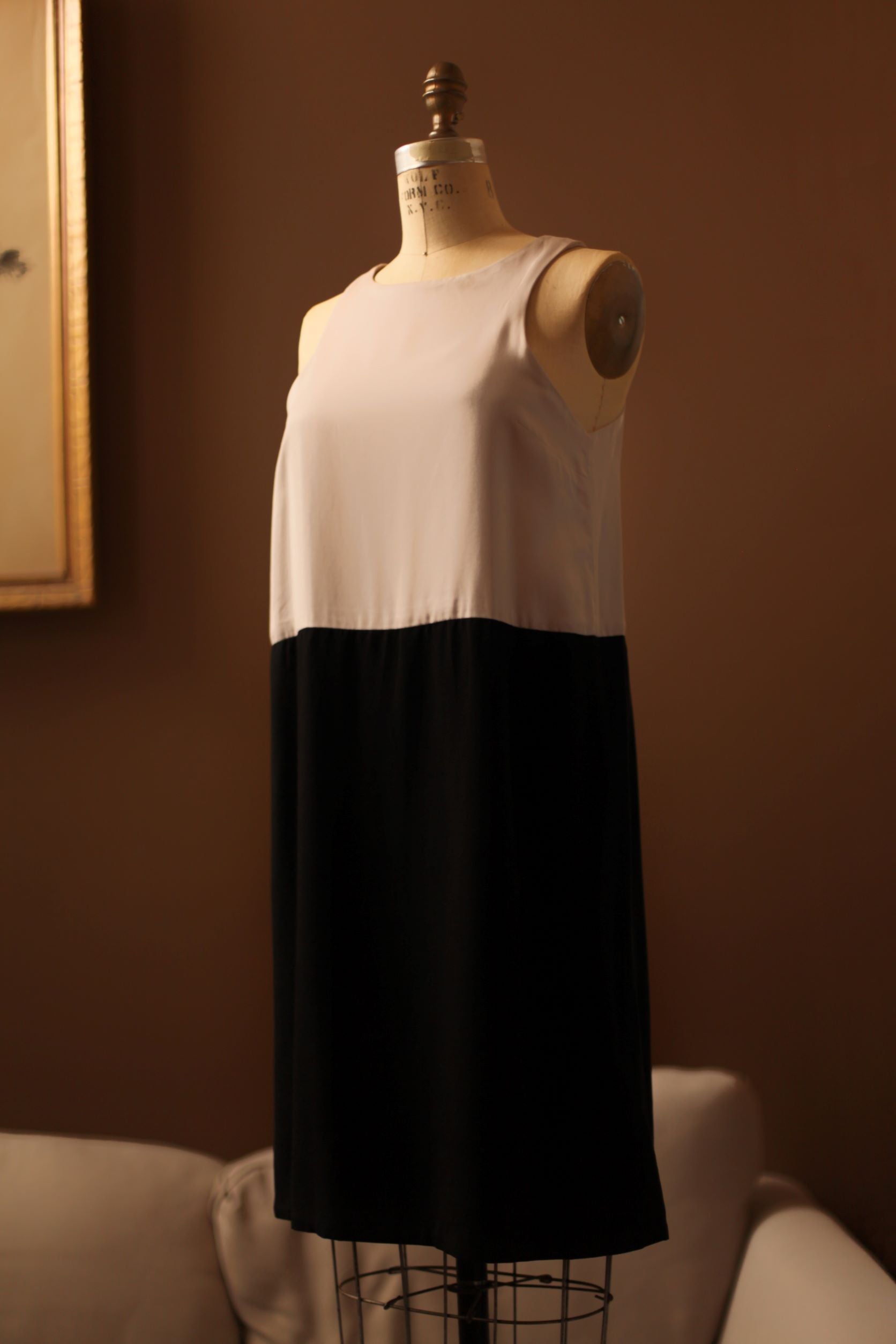 color block shift dress