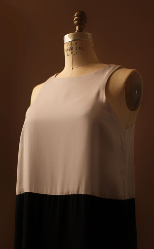 shift dress with color block