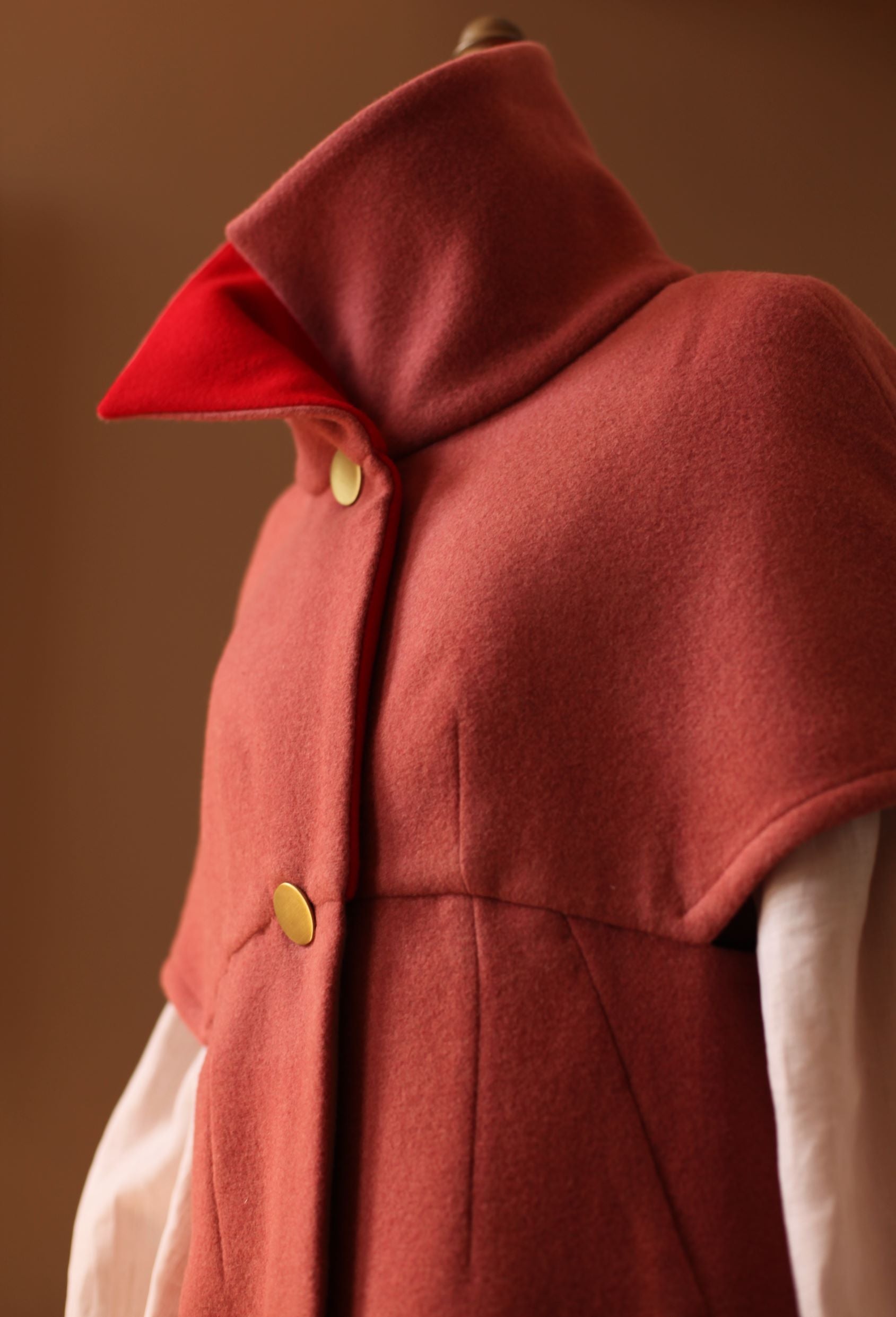 tailored wool cape