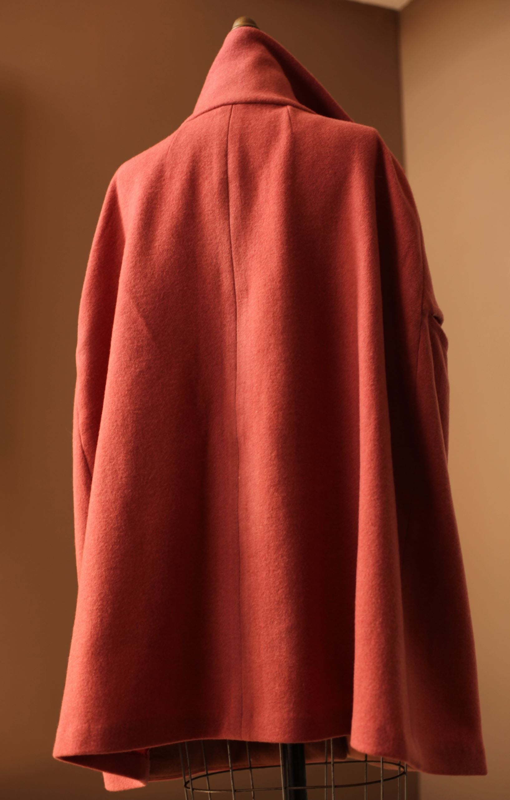 pink wool cape womens