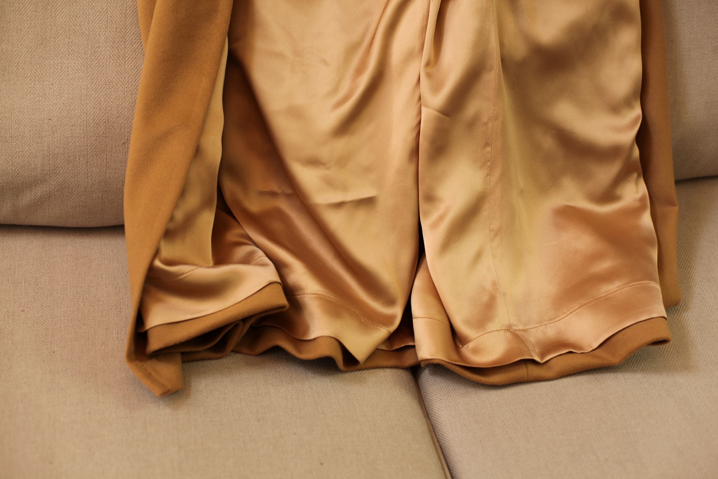 silk lined womens wool coat