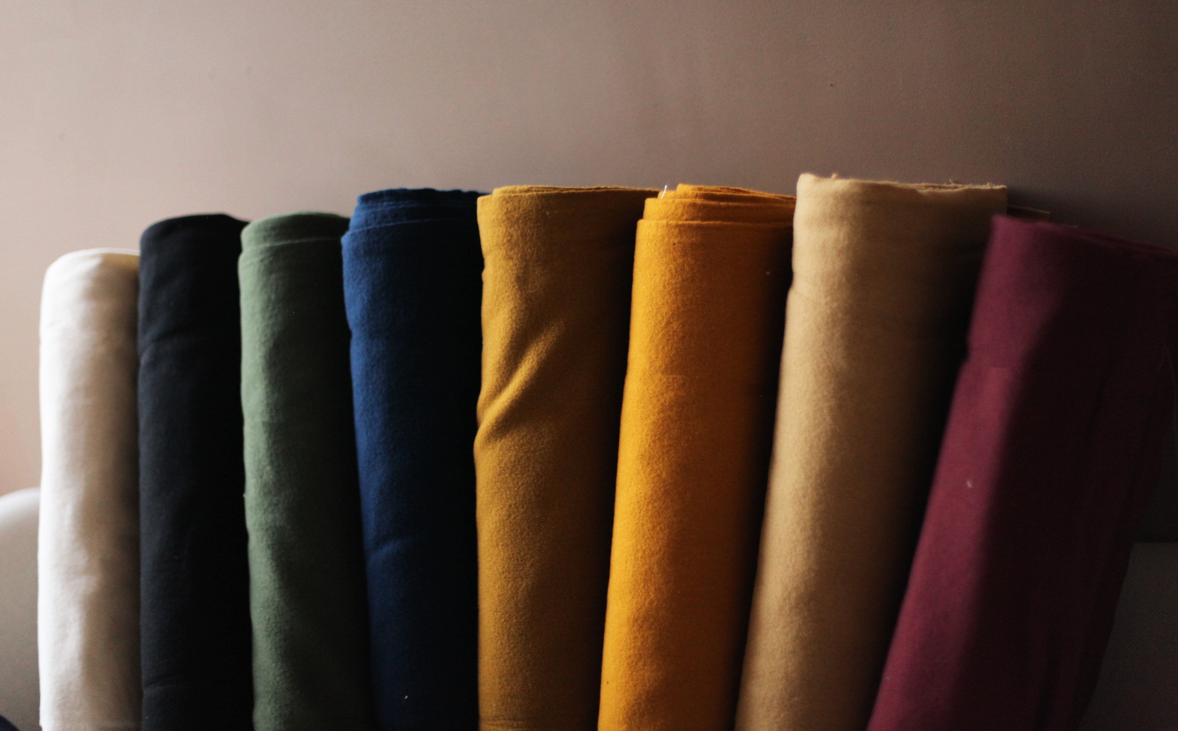 gold pure wool fabric