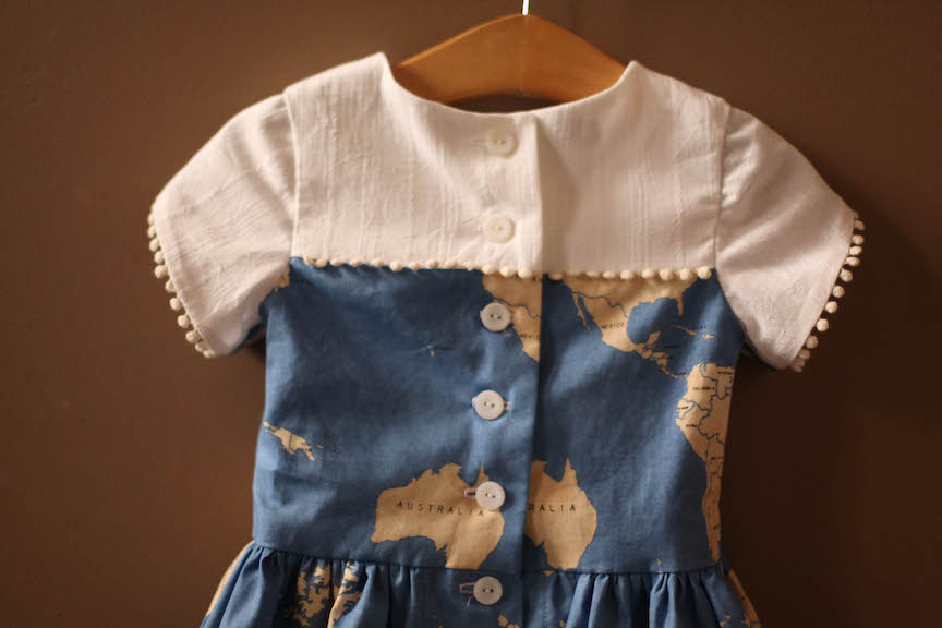 blue map dress 